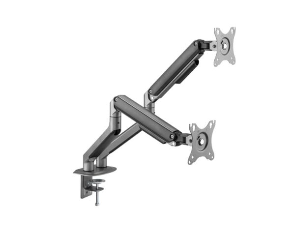 Monitor Arm: Gembird MA-DA2-05 Desk mounted adjustable double Monitor Arm 17"-32" Space Grey