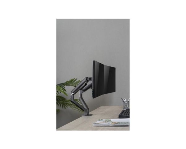 Monitor Arm: Gembird MA-DA2-05 Desk mounted adjustable double Monitor Arm 17"-32" Space Grey