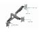 Monitor Arm: Gembird MA-DA2-05 Desk mounted adjustable double Monitor Arm 17"-32" Space Grey