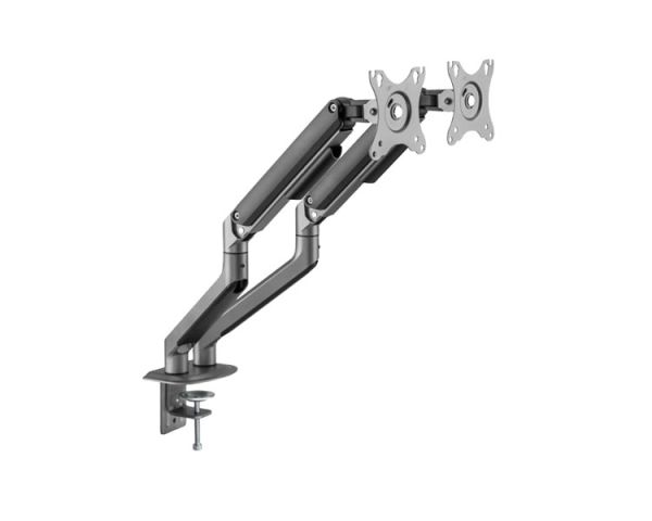 Monitor Arm: Gembird MA-DA2-05 Desk mounted adjustable double Monitor Arm 17"-32" Space Grey