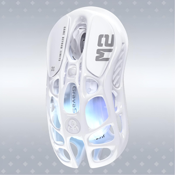 Mouse GravaStar Mercury M2, BT/WL/USB-A, RGB, Opaline White