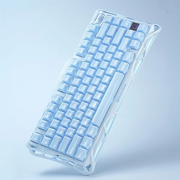 Keyboard GravaStar Mercury K1 80keys, GravaStar x Kailh Cheery Pink, EN, BT/WL/USB, Ice Blue