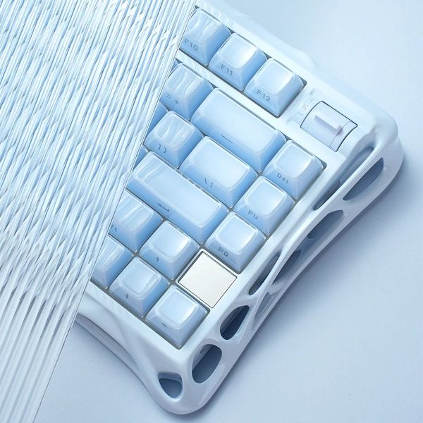 Keyboard GravaStar Mercury K1 80keys, GravaStar x Kailh Cheery Pink, EN, BT/WL/USB, Ice Blue