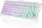 Mechanical keyboard GravaStar Mercury K1 Lite 80keys, GravaStar x BSUN Grey, BT/WL/USB, RGB, Crystal Aurora