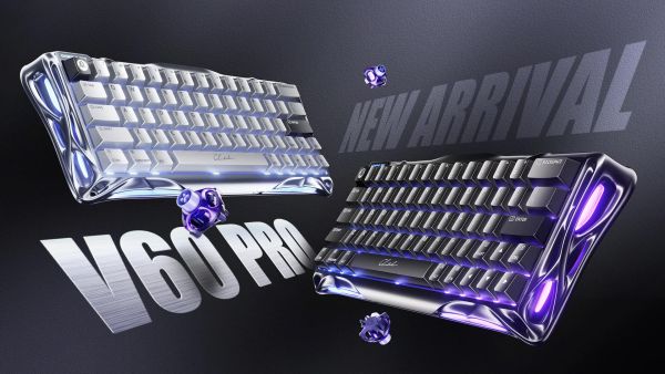 Magnetic keyboard GravaStar Mercury V60 Pro 60keys, GravaStar Blackcore, USB-A, 8k,RGB, GunMetal