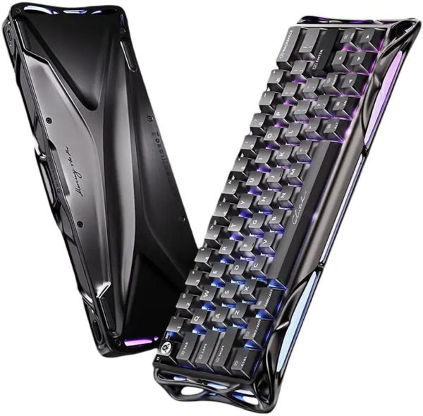 Magnetic keyboard GravaStar Mercury V60 Pro 60keys, GravaStar Blackcore, USB-A, 8k,RGB, GunMetal