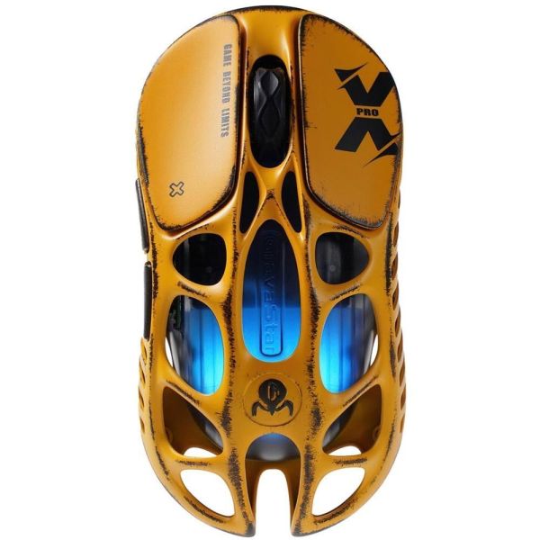 Mouse GravaStar Mercury X Pro, 8K, BT/WL/USB-A, RGB, Battle-Worn Yellow