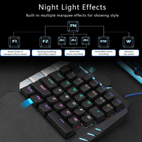 K109 Mechanical RGB One Handed Keyboard