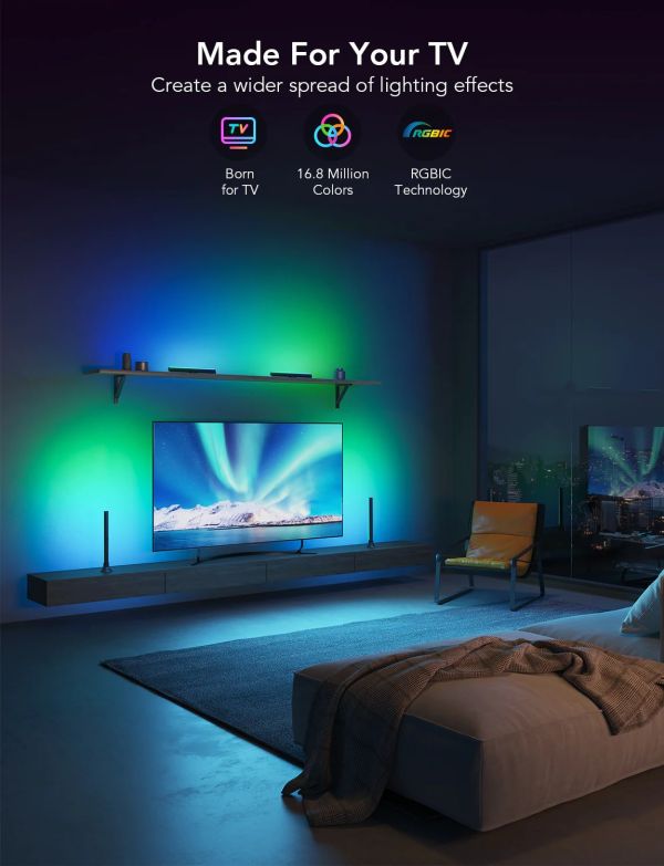 Govee RGBIC WiFi + Bluetooth Flow Plus Light Bars