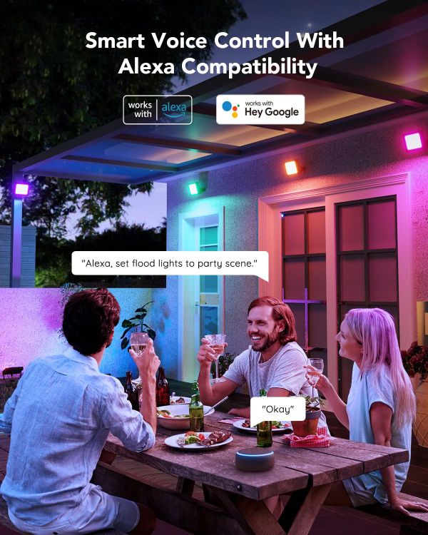 Govee RGBICWW LED Smart Flood Lights