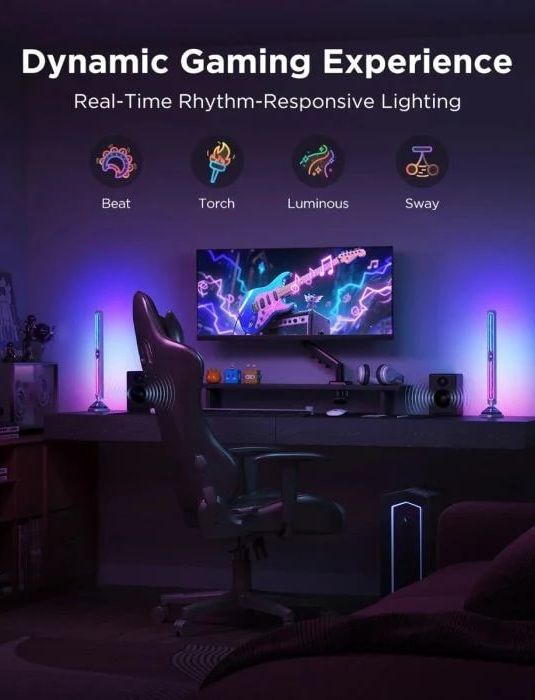 Govee H6048 Govee Gaming Light Bars Pro, RGBIC, WI-FI/Bluetooth, чорний