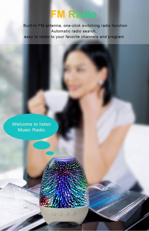POWKIDDY Bluetooth Speaker LED Colorful Atmosphere