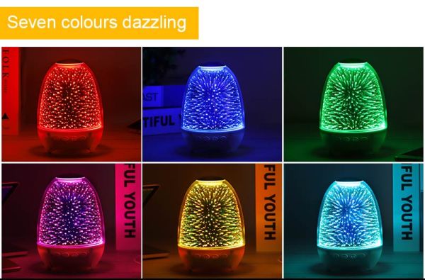 POWKIDDY Bluetooth Speaker LED Colorful Atmosphere