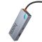 Hoco HB51 Wow 6-in-1 multi-function converter(HDTV+RJ45+PD+USB3.0*3) deep space gray