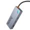Hoco HB52 Wow 8-in-1 multi-function converter(HDTV+RJ45+SD/TF+PD+Type-C3.0+USB3.0*2) deep space gray