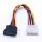 Molex 4 Pin Power to 15 pin SATA Female