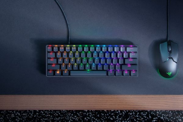 Razer Keyboard Huntsman Mini RGB 61key Purple Switch USB EN Black