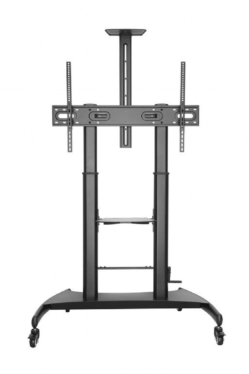 TV stand: Gembird TVS-100T-02 Height adjustable TV floor stand with caster wheels 60" - 100"