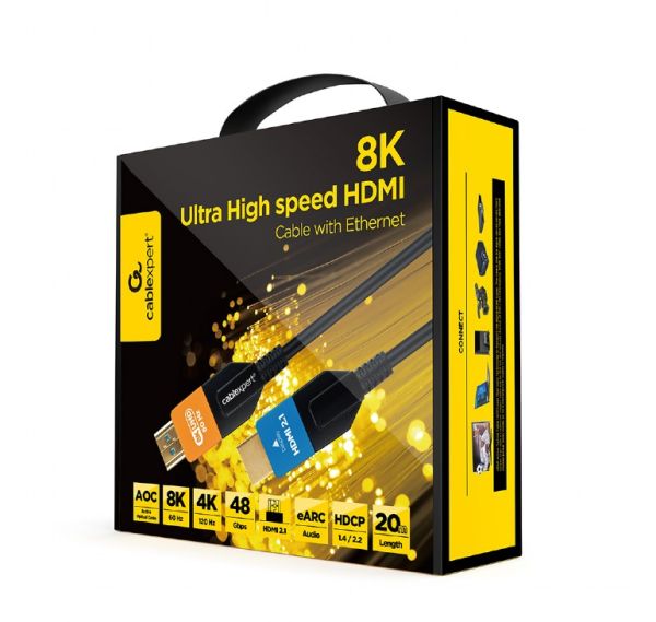 Cable: Gembird CC-HDMI8K-AOC-20M 8K/60Hz Active Optical (AOC) Ultra High speed HDMI cable with Ethernet 20m