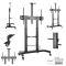 TV stand: Gembird TVS-100T-02 Height adjustable TV floor stand with caster wheels 60" - 100"