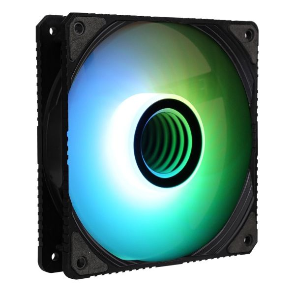 2E GAMING Case Fan Air Cool Infinity ACF120IW-ARGB, 120mm, 1200rpm, 3pin, 3pin +5VARGB, 23dBa, black