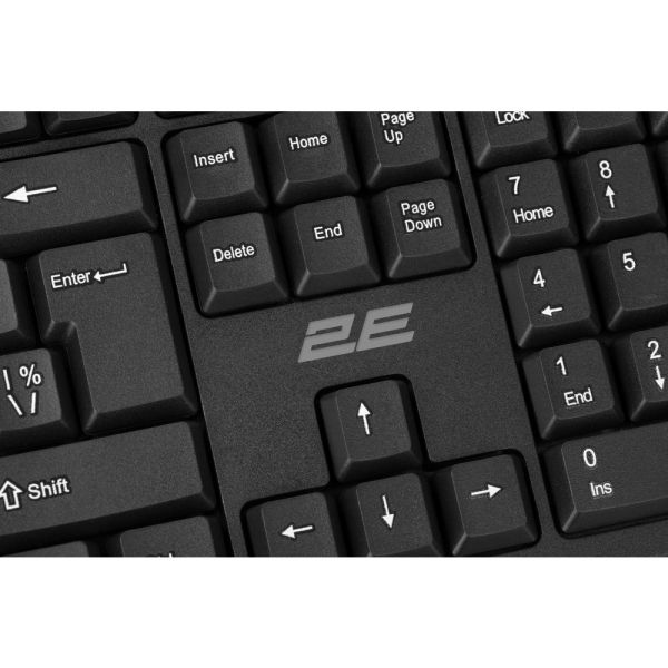 2E Keyboard membrane KS108 104key, USB-A, EN/UK, black