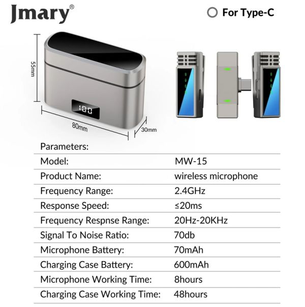 Jmary Wireless Microphone MW-15 iPhone