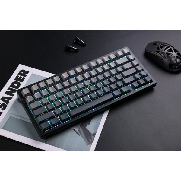 keyboard MCHOSE G75 Pro, Matcha Latte, USB-A/WL/BT, RGB, black