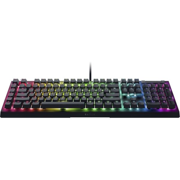 Razer Keyboard mechanical BlackWidow V4 X, 110key, Yellow Switch, USB-A, EN/RU, RGB, black