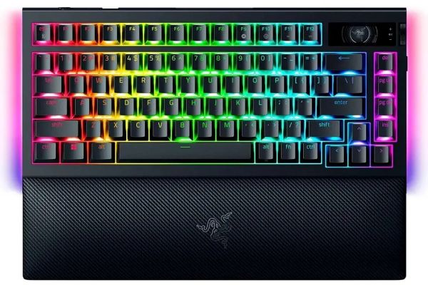 Razer Keyboard mechanical BlackWidow V4 Pro 75%, 81key, Mechanical Switches Gen-3, USB-A/WL/BT, EN, RGB, blck