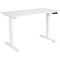 2E Computer Desk CE120W, height 72-120cm, manual mechanism, tabletop 120?60cm (white), metal base (white)