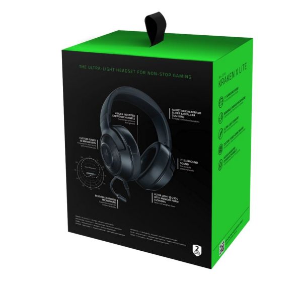 Razer Gaming Headset Kraken X Lite 3.5mm Black