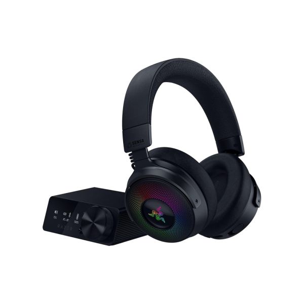 Razer Gaming Headset Kraken V4 Pro, mini-jack/USB-A/BT/WL, RGB, black
