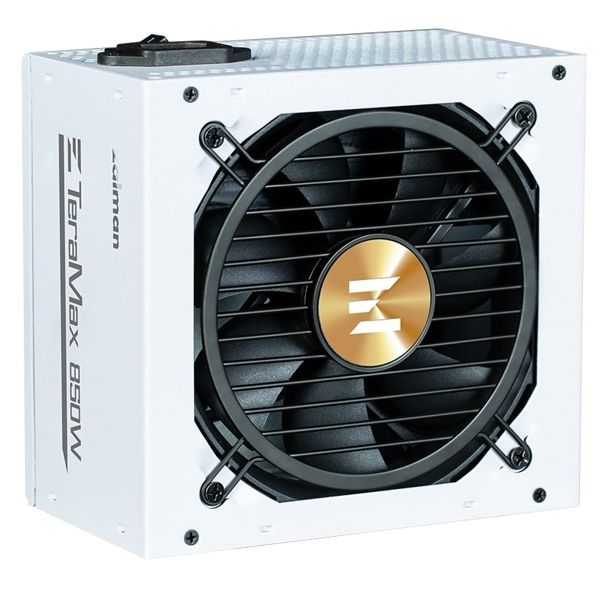 Zalman PSU Teramax 2 WH  (850W), >90%, 80+ Gold, 120mm, 1xMB 28pin (18+10), 2xCPU 8pin(4+4), 3xMolex, 12xSATA, 4xPCIe 8pin(6+2), 1x12VHPWR, Fully Modular
