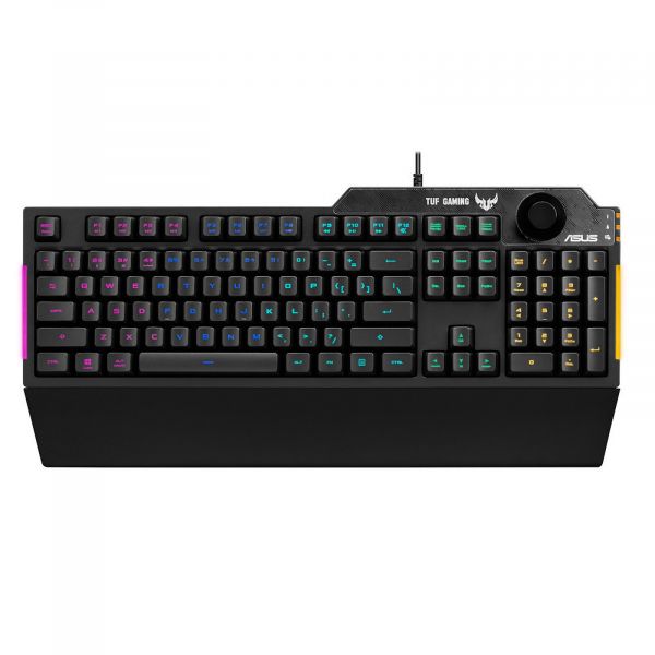 ASUS TUF Gaming K1 USB RU RGB , Black 90MP01X0-BKRA00