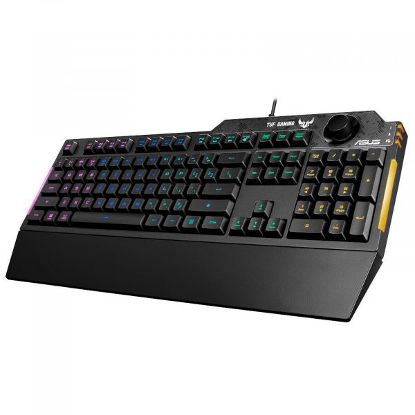 ASUS TUF Gaming K1 USB RU RGB , Black 90MP01X0-BKRA00