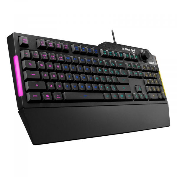 ASUS TUF Gaming K1 USB RU RGB , Black 90MP01X0-BKRA00