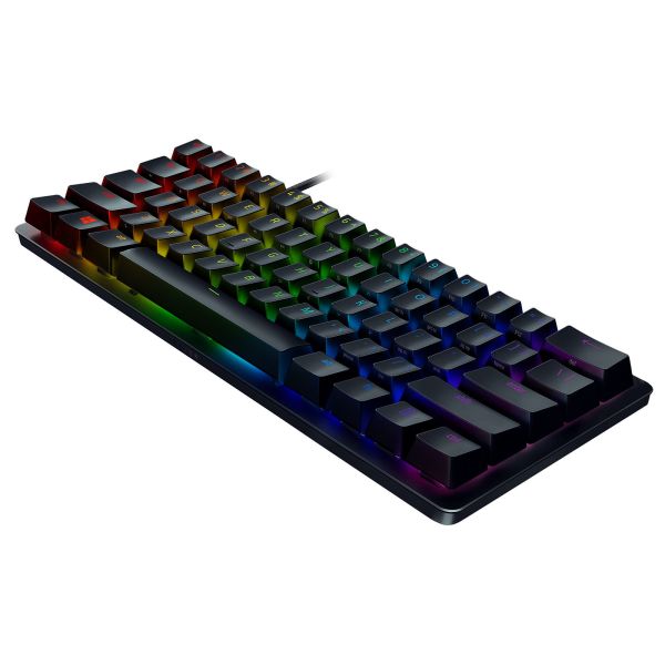 Razer Keyboard mechanical Huntsman Mini 61key, Purple Switch, USB-A, EN/RU, RGB, black