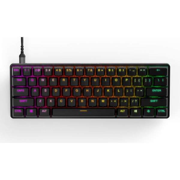 SteelSeries Keyboard mechanical Apex Pro Mini 61key, HyperMagnetic Switch, USB-A/WL, EN, RGB, black