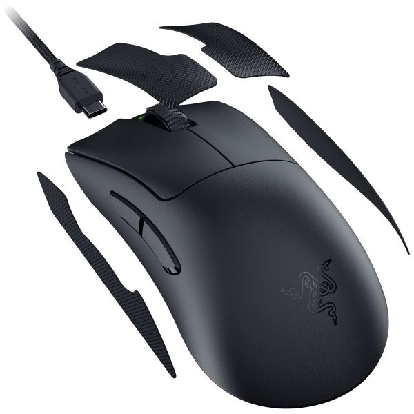 Razer Mouse DeathAdder V3 Pro and HyperPolling Wireless, USB-C/WL, black