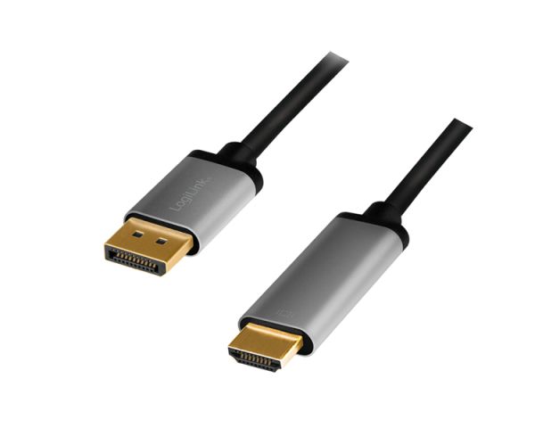 Cable: Logilink CDA0107 4K/60Hz DisplayPort to HDMI cable 2m