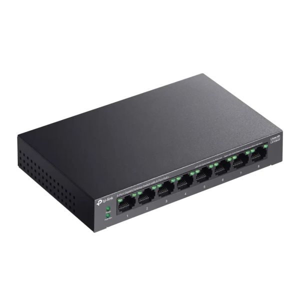 LS108GP, TP-Link, 8-Port Gigabit Desktop Switch with 8-Port PoE+