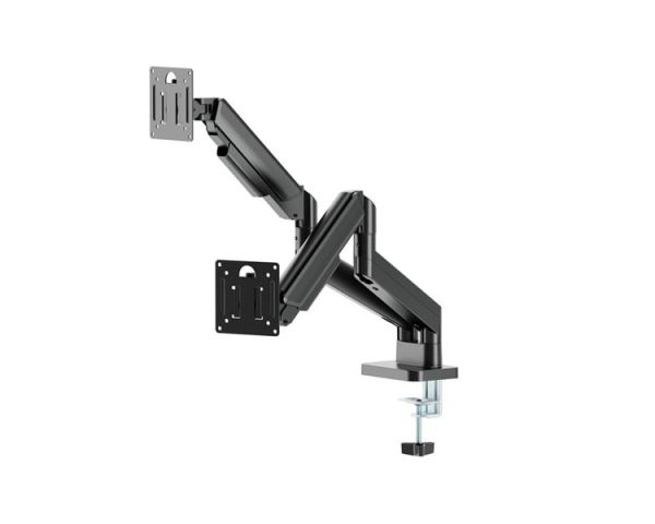 Monitor arm: Gembird MA-DA2-06 Desk mounted adjustable double monitor arm 17"-32" black