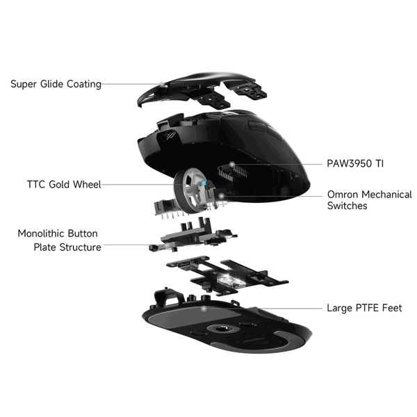 Mouse MCHOSE A7 V2 Pro, USB-A/WL/BT, black