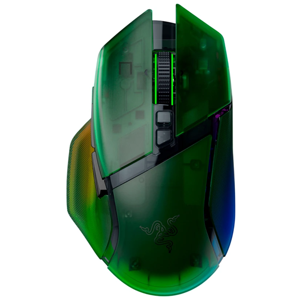 Razer Mouse Basilisk V3 Pro 35K, RGB, USB-A/WL/BT, Phantom Green Ed.