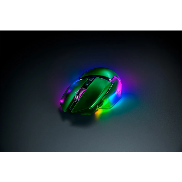 Razer Mouse Basilisk V3 Pro 35K, RGB, USB-A/WL/BT, Phantom Green Ed.
