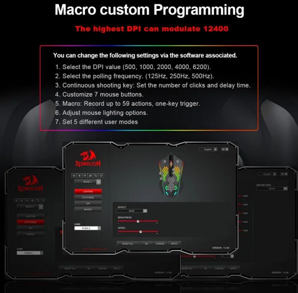 Redragon Memeanlion honeycomb Wired gaming mouse Optical