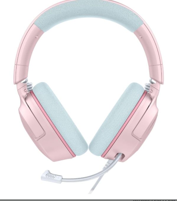 Razer Kraken V4 X Wired Gaming Headset: 40 mm Drivers - Cardioid Mic - Memory Foam Cushions - Chroma RGB Lighting - Type C & Type A Cable - for PC, Mac, PS5, Nintendo Switch 2 - My Melody Edition