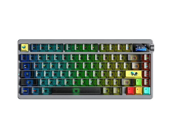 Keyboard: AULA NOVA75 Mechanical Keyboard Black translucent keycaps (Dream Sakura Switch)