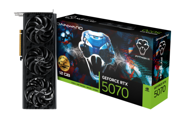 Gainward RTX5070 PYTHON III OC 12GB GDDR7 192bit 3-DP HDMI